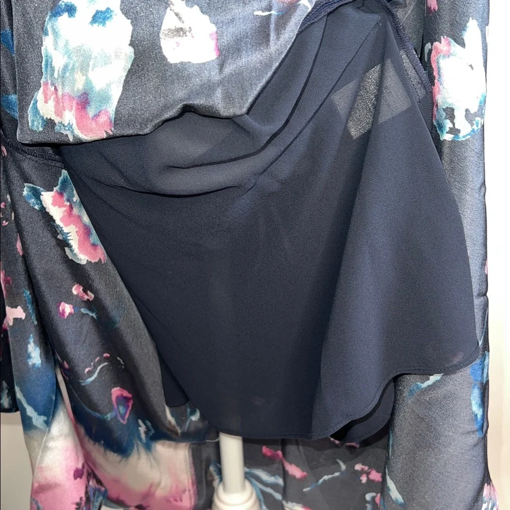 💖NWT WOMENS TANYA TAYLOR ESTRELLA SILK DRESS IN NAVY/TIE DYE FLORAL SIZE 12 - Picture 15 of 17